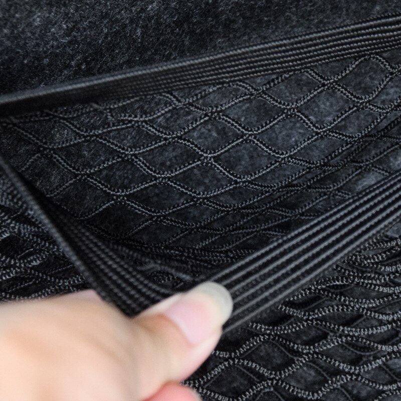 Bil interiør garn bil koffert sete rygg elastisk mesh nett bil styling oppbevaringspose lomme bur