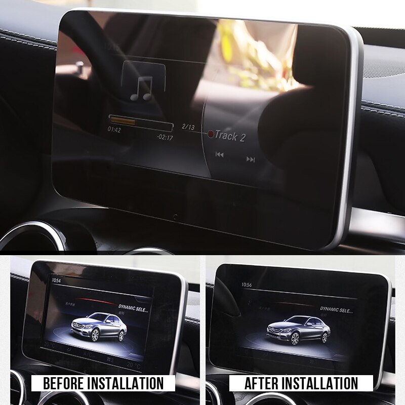 Senterkontroll navigasjonsskjerm beskyttelse listverk panel til mercedes benz c klasse  w205 glc  x253 200 260 bil styling