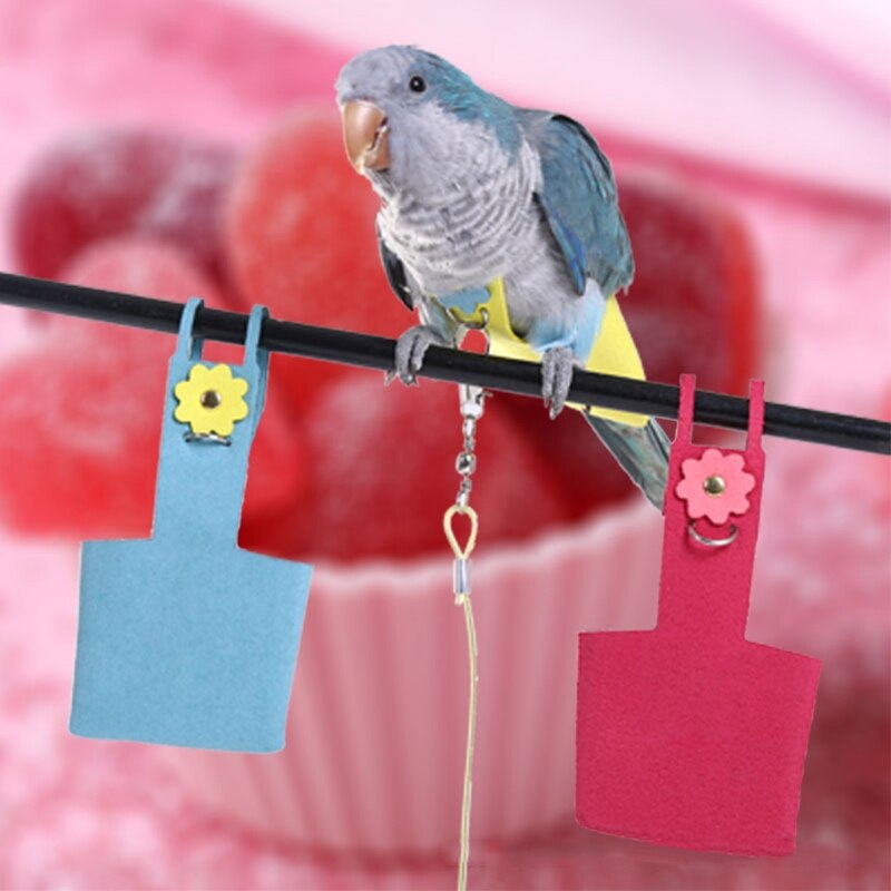 Sød slik farve floret papegøje flydragt kæledyr fugl bleer små dyr tøj uniform til fødselsdagsfest kæledyr viser