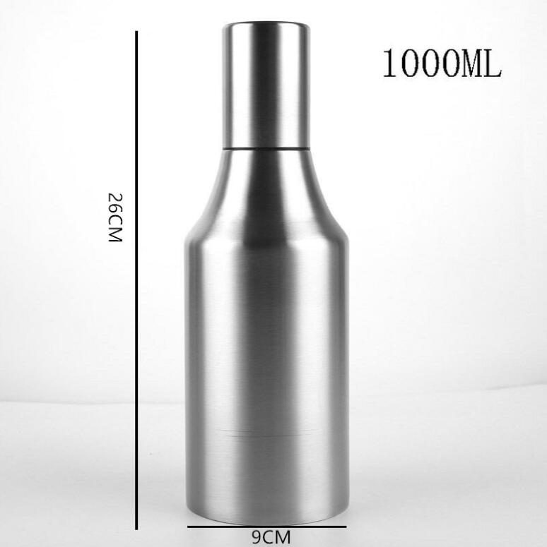 500/750/1000 Ml Olijf Kan Rvs Olive Mister Sproeier Pot Koken Gebraad Bakken Olie Spray Fles olie Doseer Azijn Saus: 1000ml