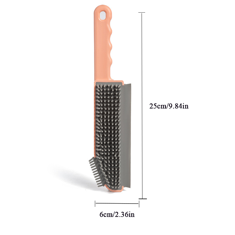 3 in 1 Gap Silicone Brush Cleaning Scrubbing Bathroom Kitchen Countertop Brush Silicone scraper Cleaning Supplies: black