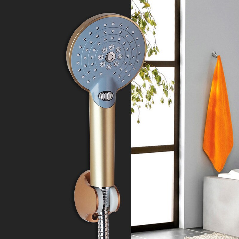 YANKSMART Bathroom Shower Head Set Handheld Combo With Multi-setting Push Dial to Flow Control Shower Head & Hose+Holder Set: 5197