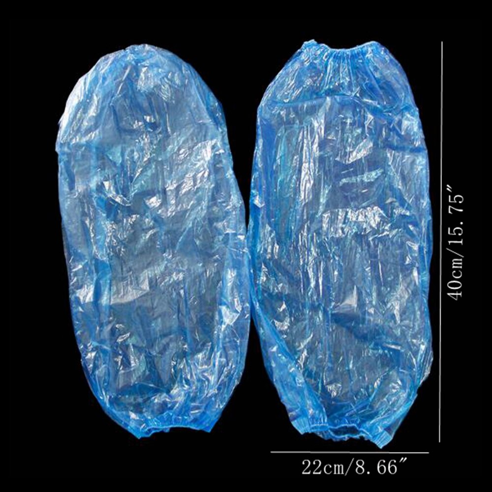 100Stck Kunststoff Arm Abdeckungen Ärmelschonern Wasserdichte Lange Ärmeln Blau Schutzhüllen für Arme JCX1048