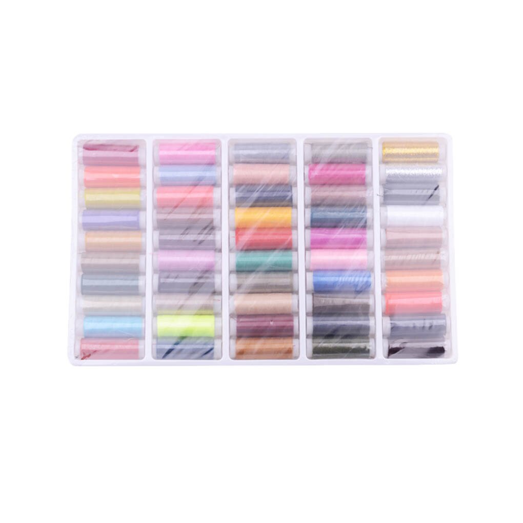 Hilo de coser hecho a mano de 20/39/40/50 colores, máquina de coser de bordado para el hogar caja de línea Kit de costura resistente a mano de hilos: 50 Colors