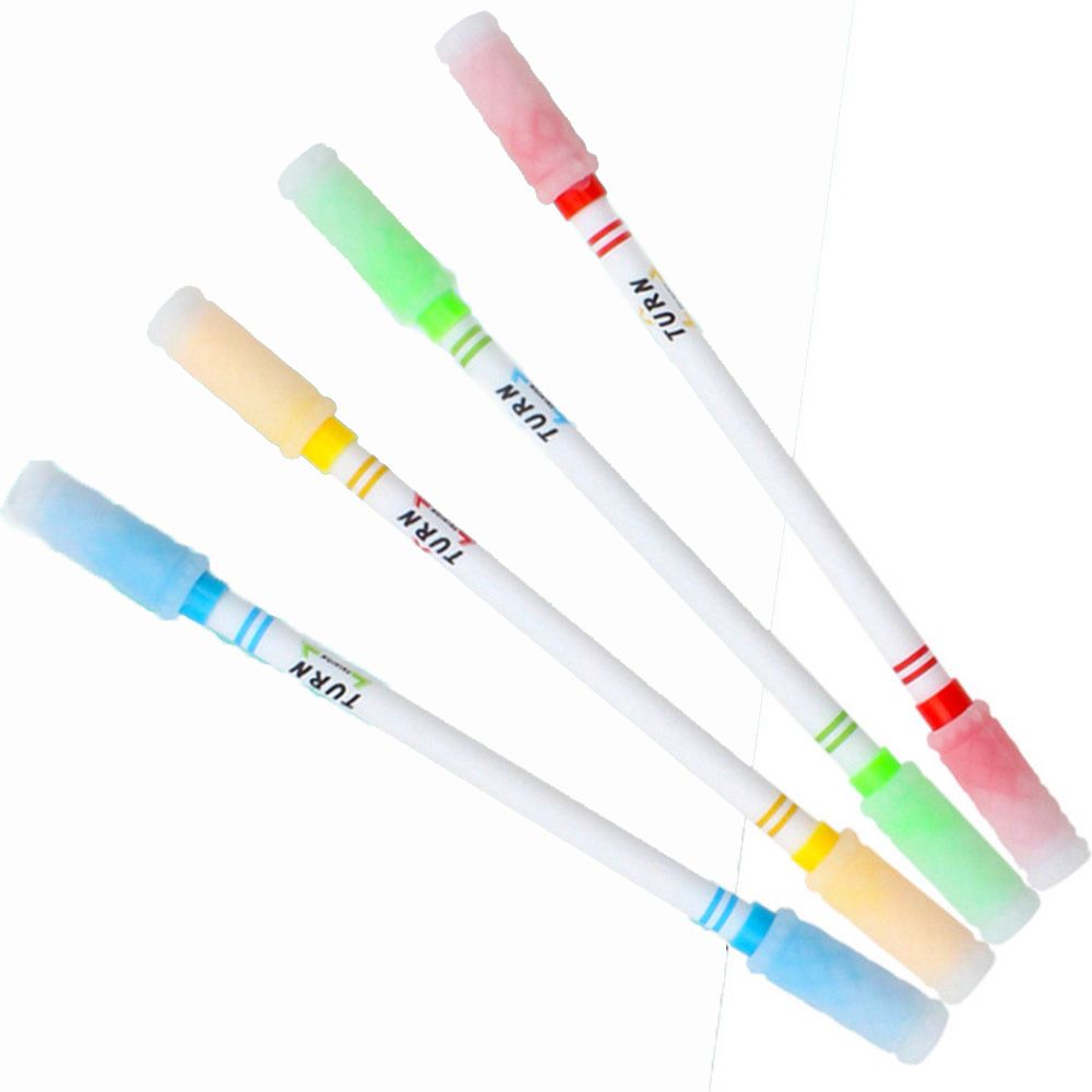 1PC Rotating Gaming Pen Anti-Skid Rolling Spinning Pen Intelligence Toy Pressure Relief Stationery Office School Writing Supply: C-Random color-1PC