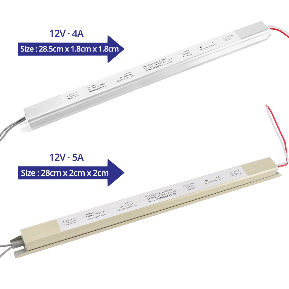Ac220v to 12v 1.5a 2a 3a 4a 5a led driver ultra tynd led strømforsyning belysning transformer til slank reklame lysboks