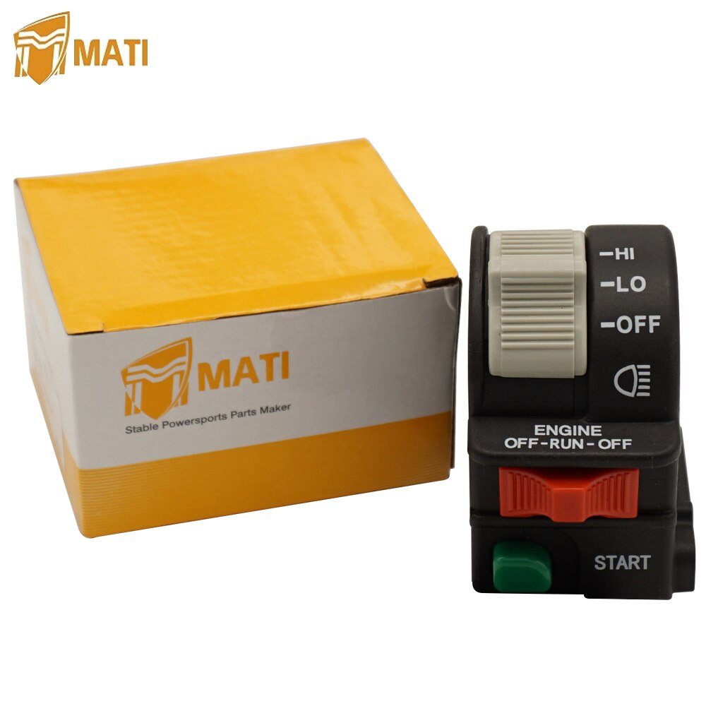 Interruptor de manillar izquierdo Mati, interruptor de parada de luz para Polaris Outlaw 450 500 525 2007 Predator 500 2003-2007 reemplazo 4011442