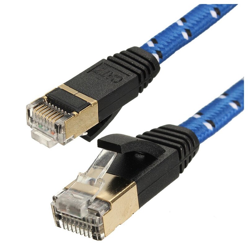 10m rj45 katt 7 katt 7 ethernet internet lan patch nätverk platt kabel sladd