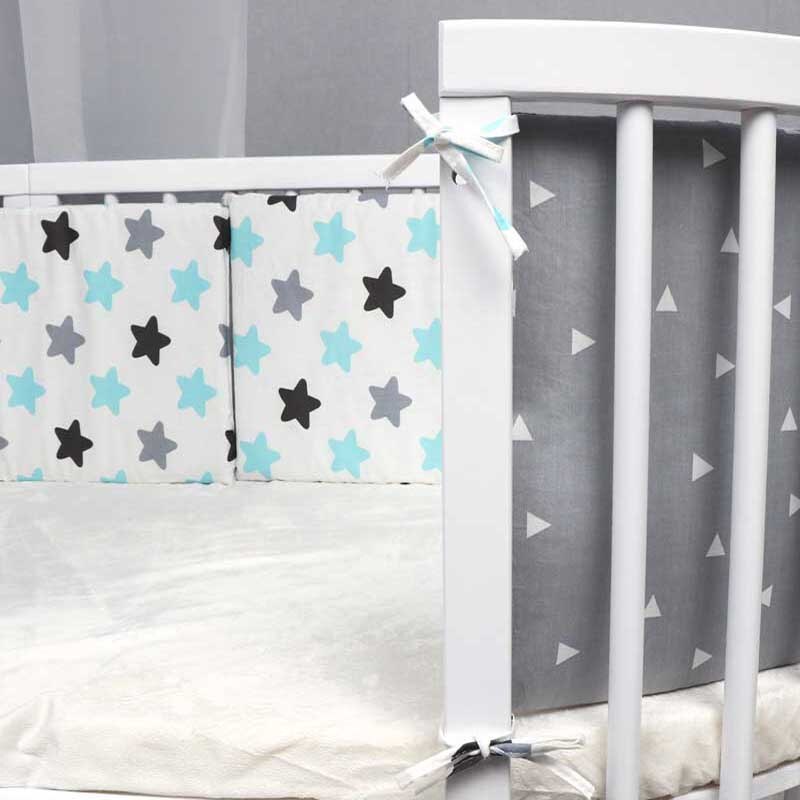 Newborn Crib Around Cot Protector Kids Room Decor Double-faced Detachable Baby Bed Bumper