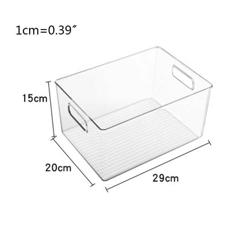 Plastic Food Storage Container with Side Handle Refrigerator Storage Basket