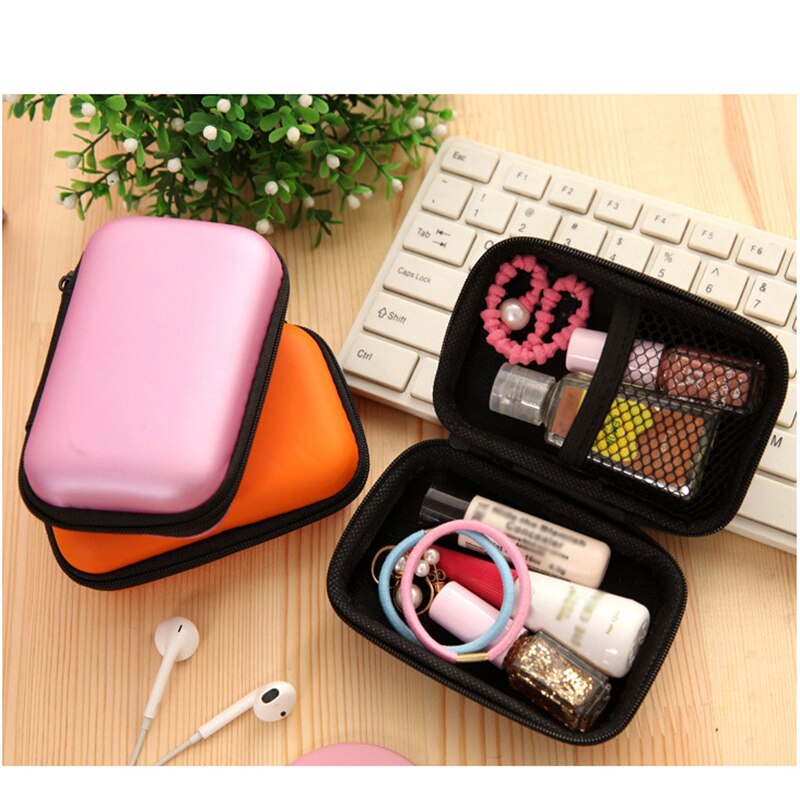 Headphone Case Container Cable Earbuds Data Wire Phone Charger Case Earphone Storage Box Package Tool Bag Storage Organization