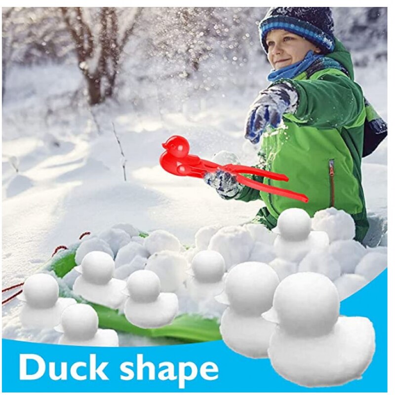 Eendje Sneeuwbal Clip Veiligheid Sneeuwballen Winter Sneeuw Zand Mold Tool Sneeuw Clip Speelgoed Sneeuwballengevecht Outdoor Fun Sport Speelgoed