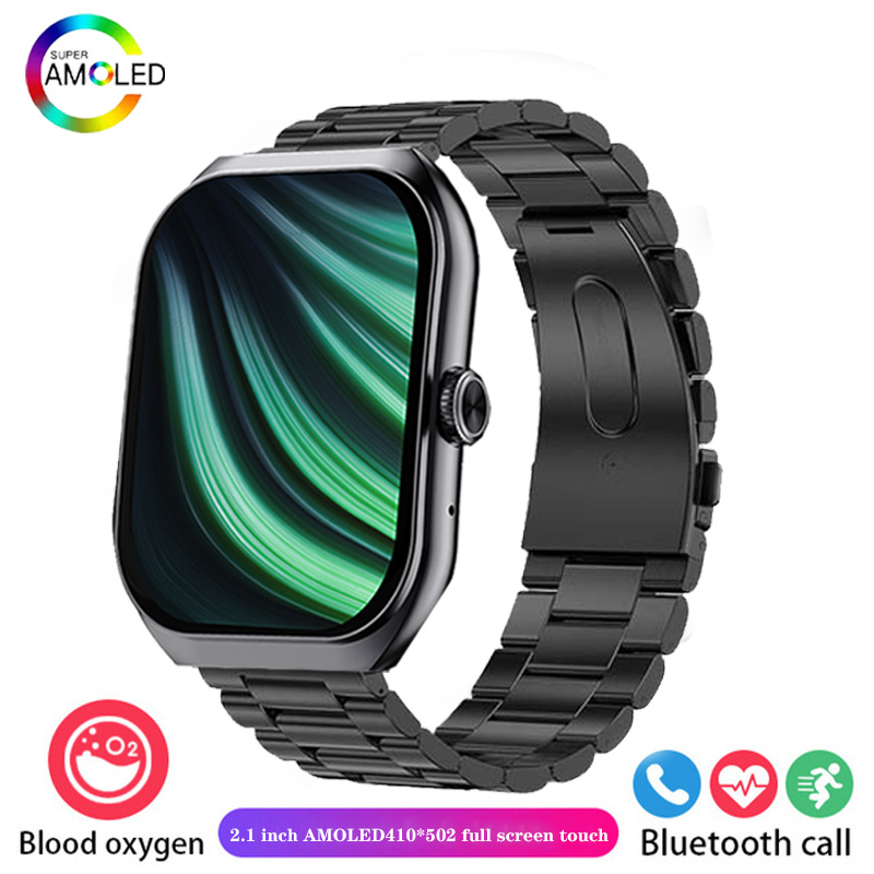 2024 nowy inteligentny zegarek AMOLED połączenie Bluetooth monitorowanie tlenu my krwi 100 tryb sportowy IP68 wodoodporny męnarty smartwatch dla androida IOS: FIOLETOWY