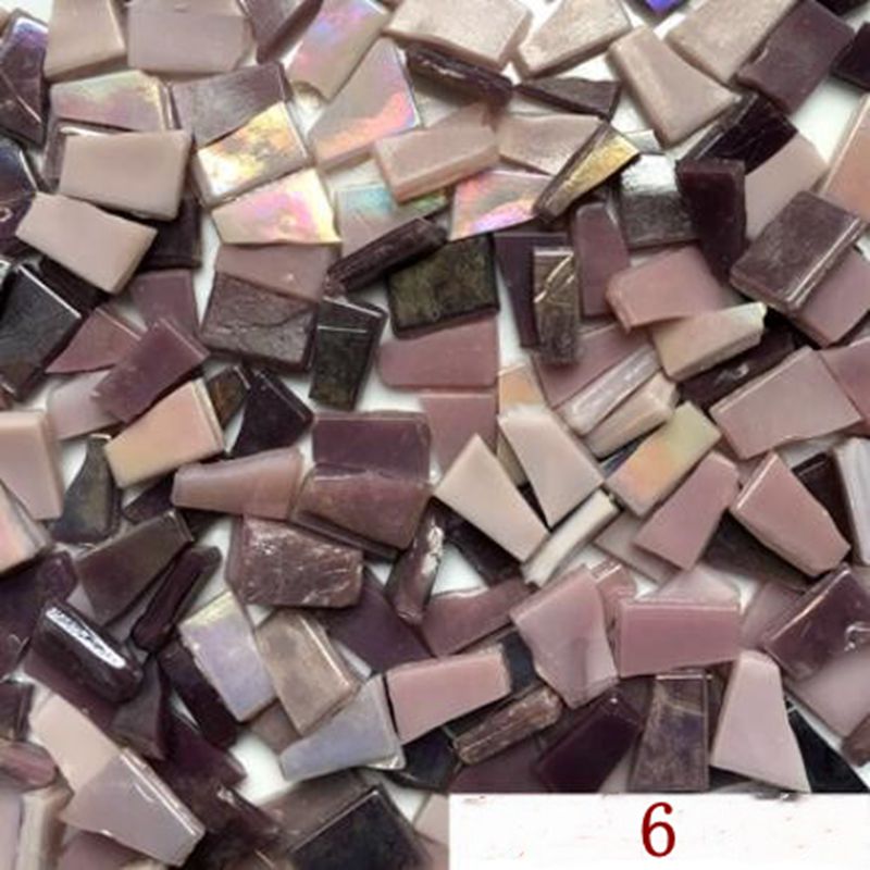 100g tee itse sekoitettu väri mosaiikki lasi peiliinlay laatat tee itse seinä käsintehdyt materiaalit askartelu kodin sisustus aaa 0883: Väri 6
