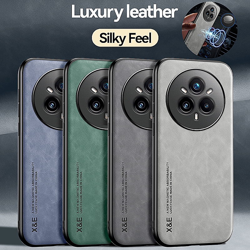 Luxe Lederen Schokbestendig Telefoon Case Voor Realme 14 Pro 5G Auto Magnetische Houder Cover voor Realme 14 Pro + Realmi 14Pro Plus Fundas
