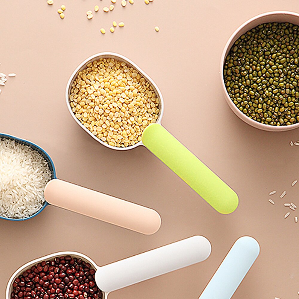 Multi-function Portable Food Scoop with Plastic Sealing Clip Measuring Scoops Rice Spoon Grain Shovel Measuring Flour Scoops