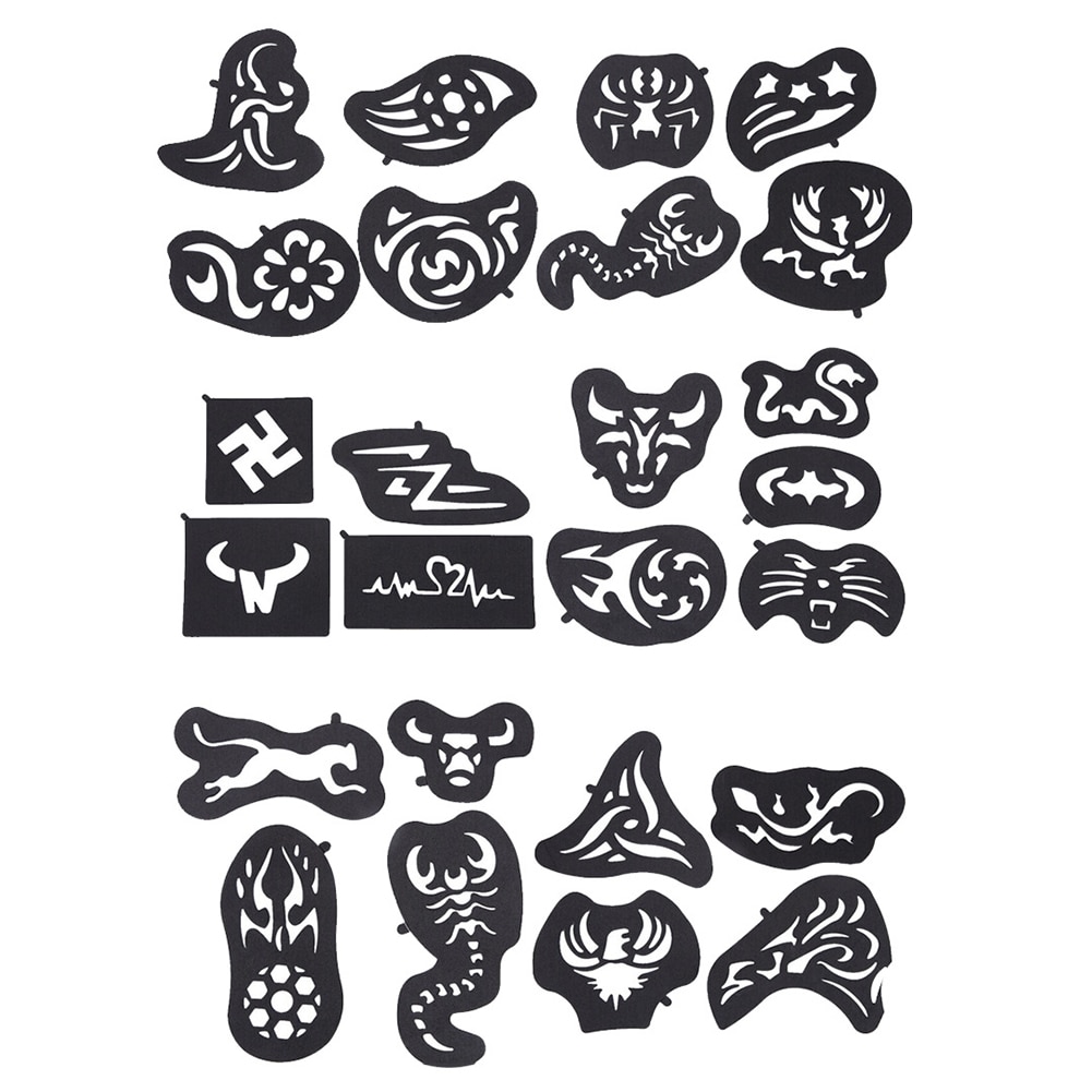 25 pcs Hair stencil for tattoos carved hairs men t... ??? Grandado