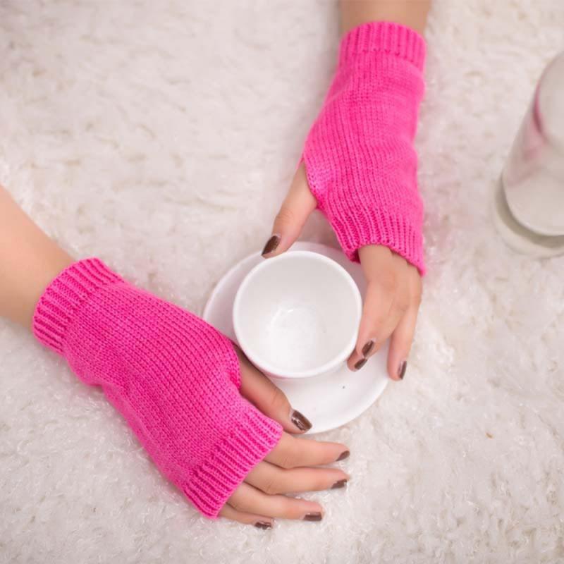 1 Paar Winter Gebreide Handschoenen Vrouwelijke Vingerloze Handschoenen Zonder Vingers Vrouwen Kasjmier Warme Winter Handschoenen Hand Pols Warmer