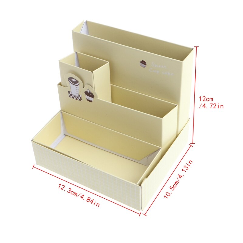 Caja de cartón para almacenaje escritorio artículos de papelería para decoración maquillaje estuche organizador de cosmética DIY