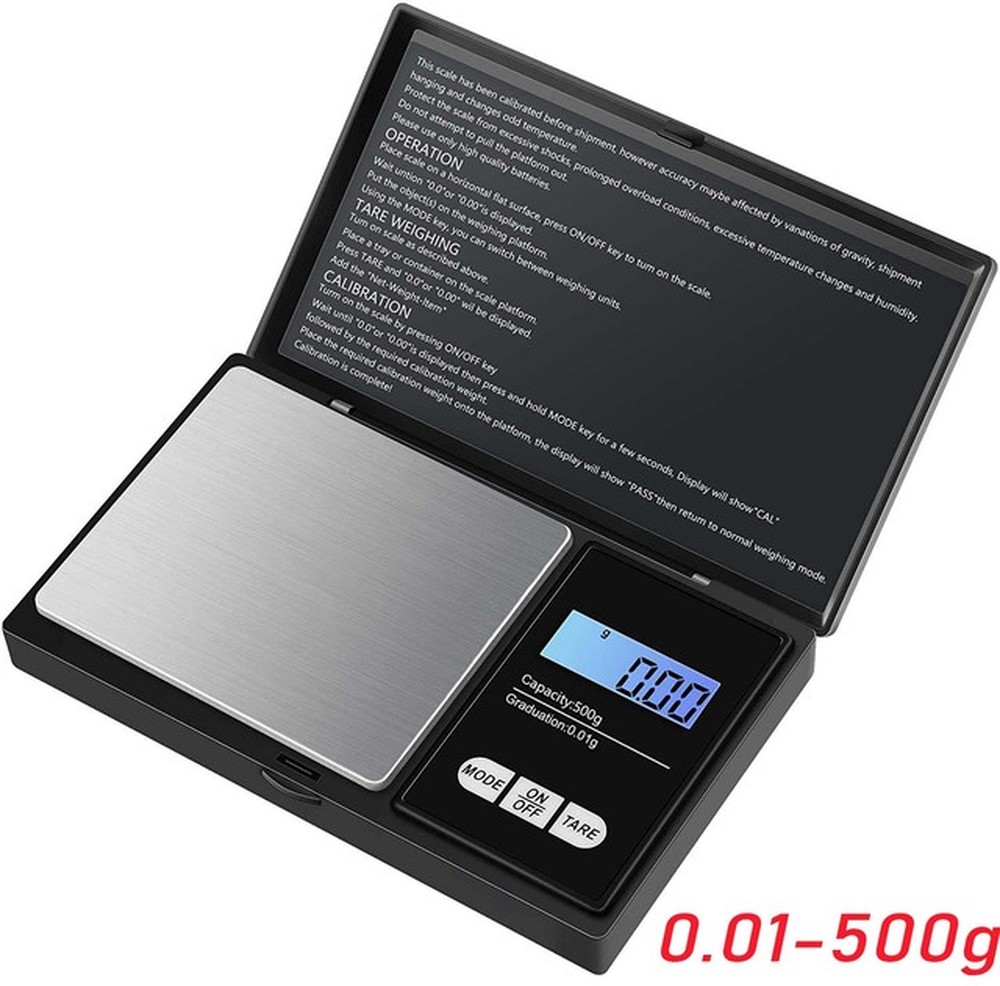 Mini-Elektronikwaage, Taschen-Digitalwaage für Gold, Sterlingsilber, Schmuckwaage, Präzisionswaage, 200/500 g x 0,01 g/1 kg x 0,1 g: verrotten