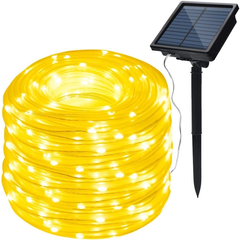 50/100 LEDs Solar Powered Rope Tube String Lights Outdoor Waterproof Fairy Lamps Garden Garland For Christmas Yard Decoration