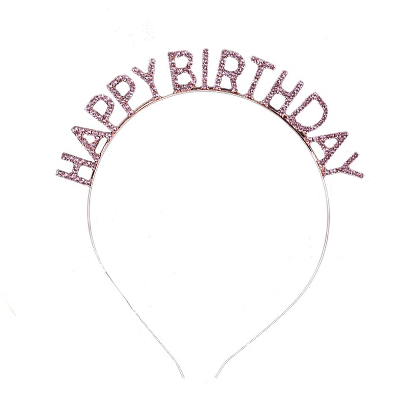 Happy Birthday European And American Birthday Party Headgear Headband Female Letters Happy Birthday Headband Women: 12