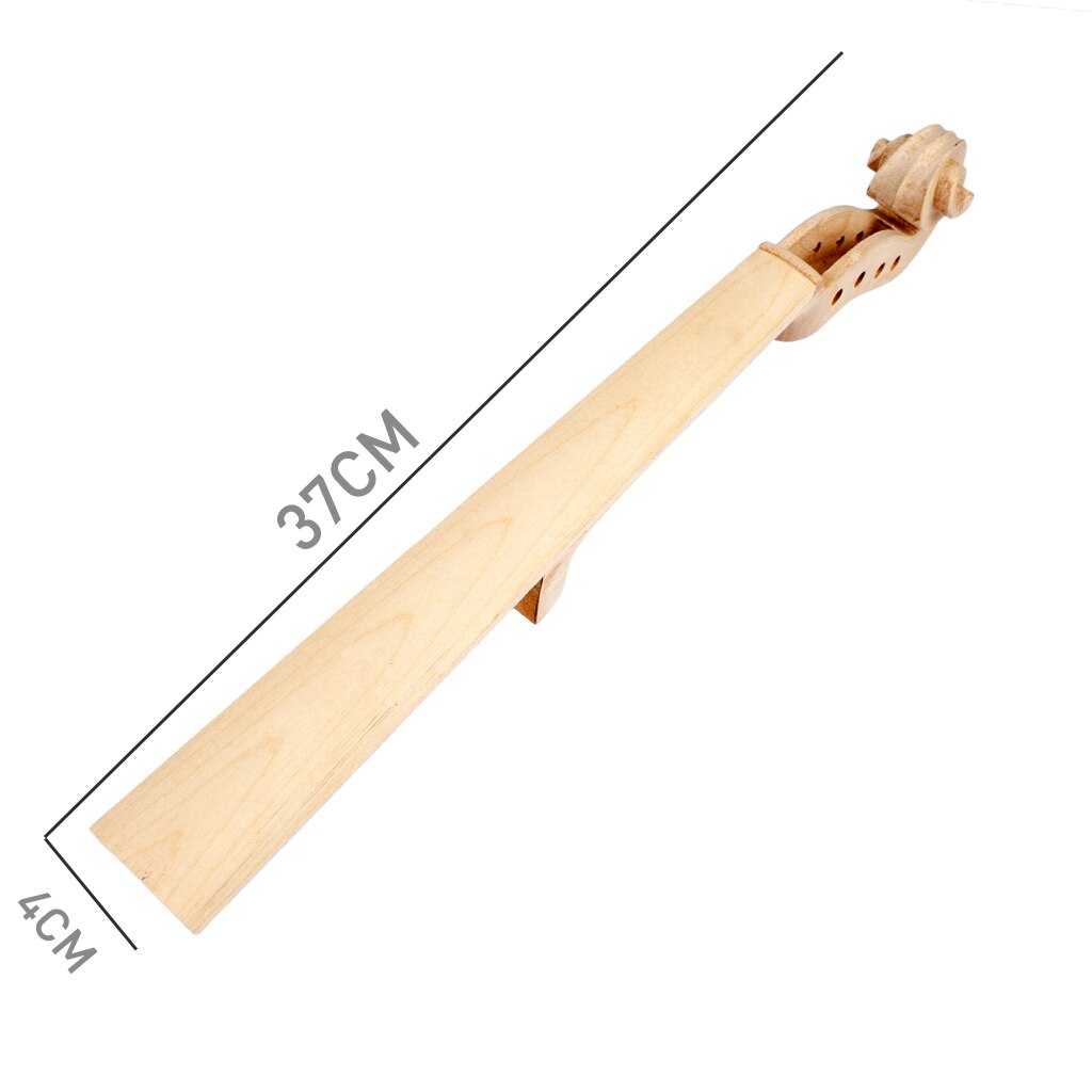 NAOMI 4/4 Violin Neck Maple/Crystal/Plastic Neck+ Ebony Fingerboard Diy Violin Parts Accessories Replacement: Maple