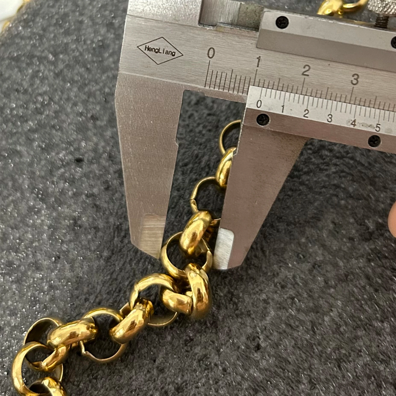 Rvs Rolo Ketting Motorfiets Stijl Armbanden Mode Punk Bangles Sieraden Ketting Armband Voor Mannen