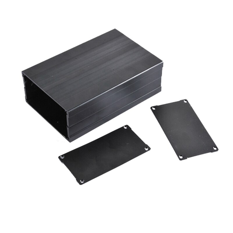 Superbat 2.20&quot;X4.17&quot;X6.30&quot; Black Big Extruded Aluminum Junction Box Enclosure Case for DIY Instrument PCB Amplifier 56x106x160mm