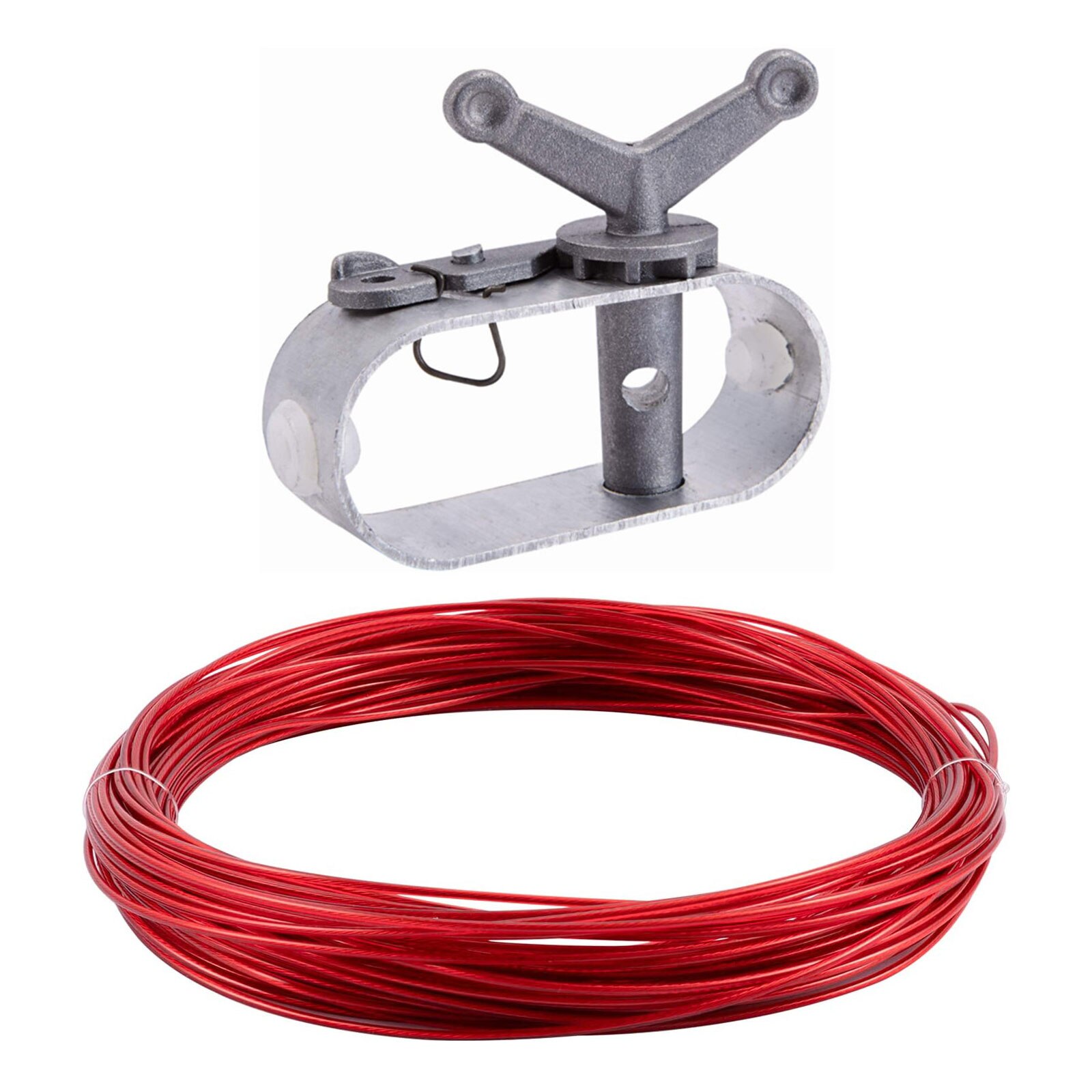 Pro Swimming Pool Cover Cable Winch Kit 100ft for Above Ground Swimming Pool Cover Plastic-coated Wire Fastener