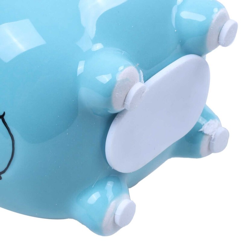 Piggy Banks for Kids, Ceramic Material, Cute Pig for Decoration, Baby Nursery (Blue)