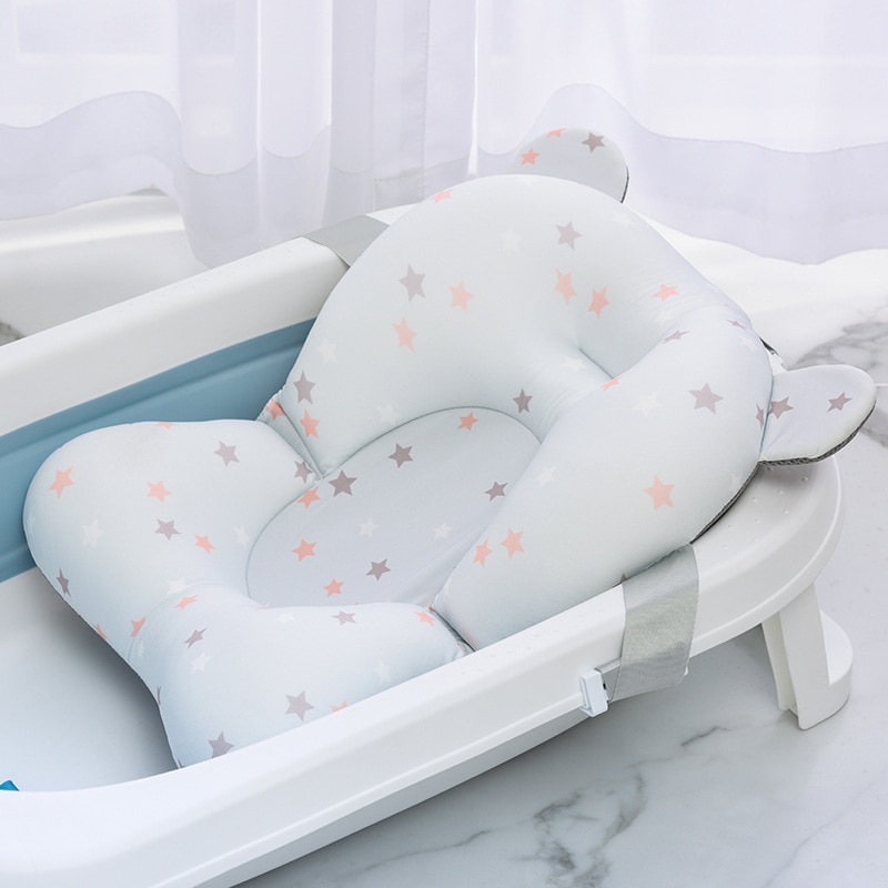 Baby Douche Bad Seat Ondersteuning Pasgeboren Veiligheid Bad Ondersteuning Kussen Opvouwbare Zachte Kussen Comfort Lichaam Kussen
