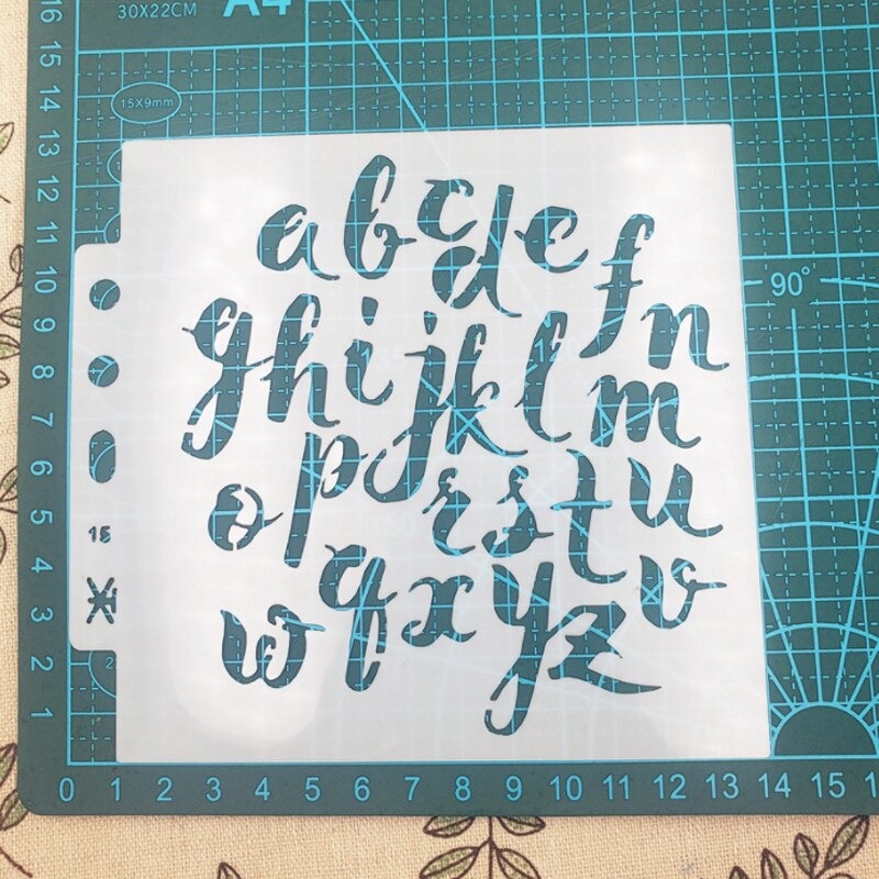 2pc Letter Triangle Stencil Painting Template DIY Walls Scrapbooking Diary Album Coloring Embossing Decoration Graffiti Reusable