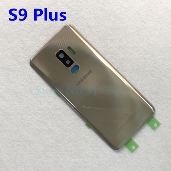 SAMSUNG Back Battery Cover For Samsung Galaxy S9 Plus s9+ G965 SM-G965F G965FD S9 G960 SM-G960F G960FD Back Rear Glass Case: S9 Plus Gold