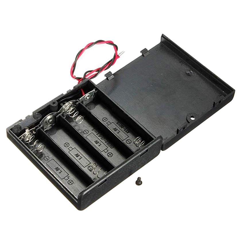 Battery Holder Case Battery Clip Slot Storage Holder Box Case 2X3X4X AA Batteries Stack With Wire Holder Case