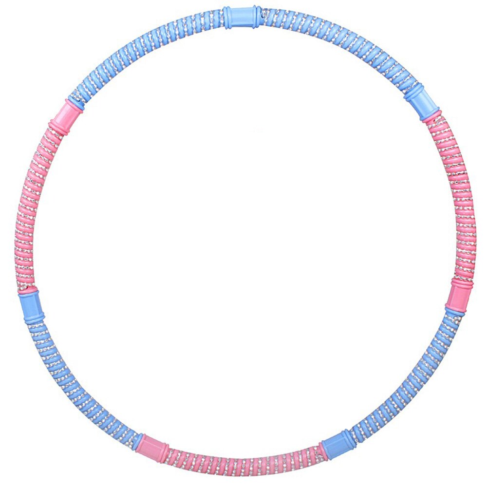 Removable Slimming Circle Fitness Circle 3500 Massage Beads 7 Sections Own Combination Hoop Slimming 76cm Health Hoop Portable: Blue