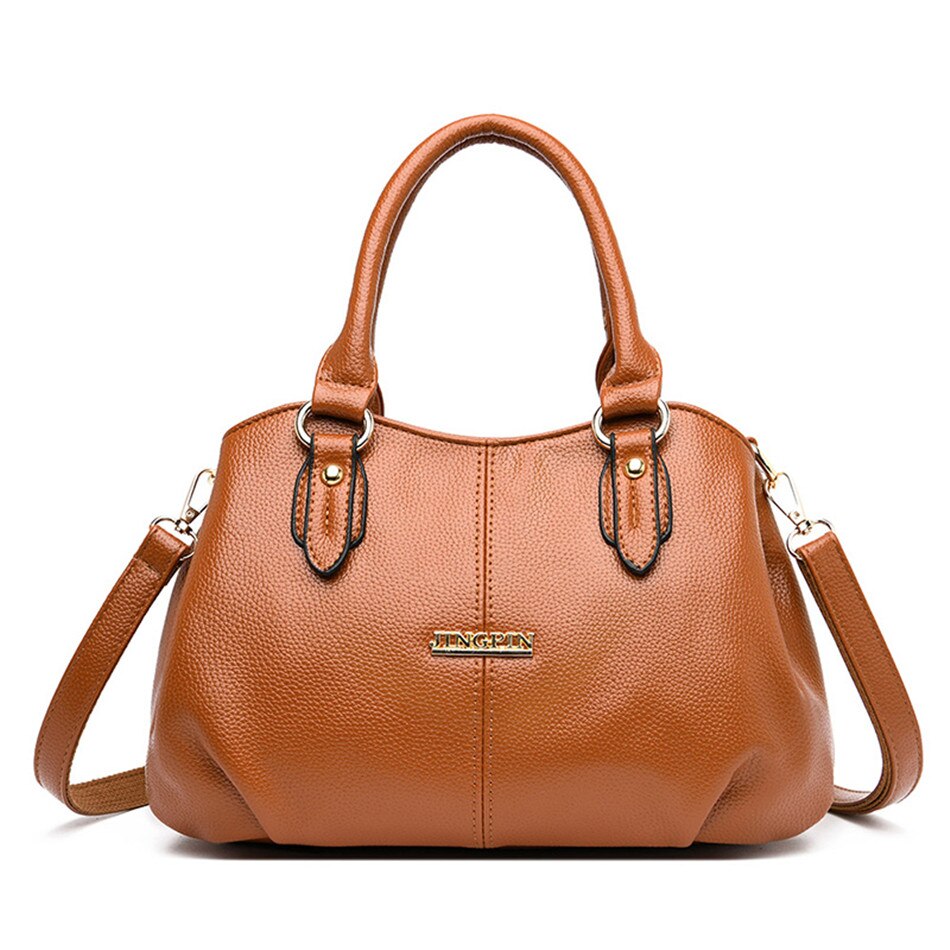 3 grote tassen, grote capaciteit, casual tote bag, zacht leer, dames handtas, crossbody schoudertas voor vrouwen, sac a dos: Geel
