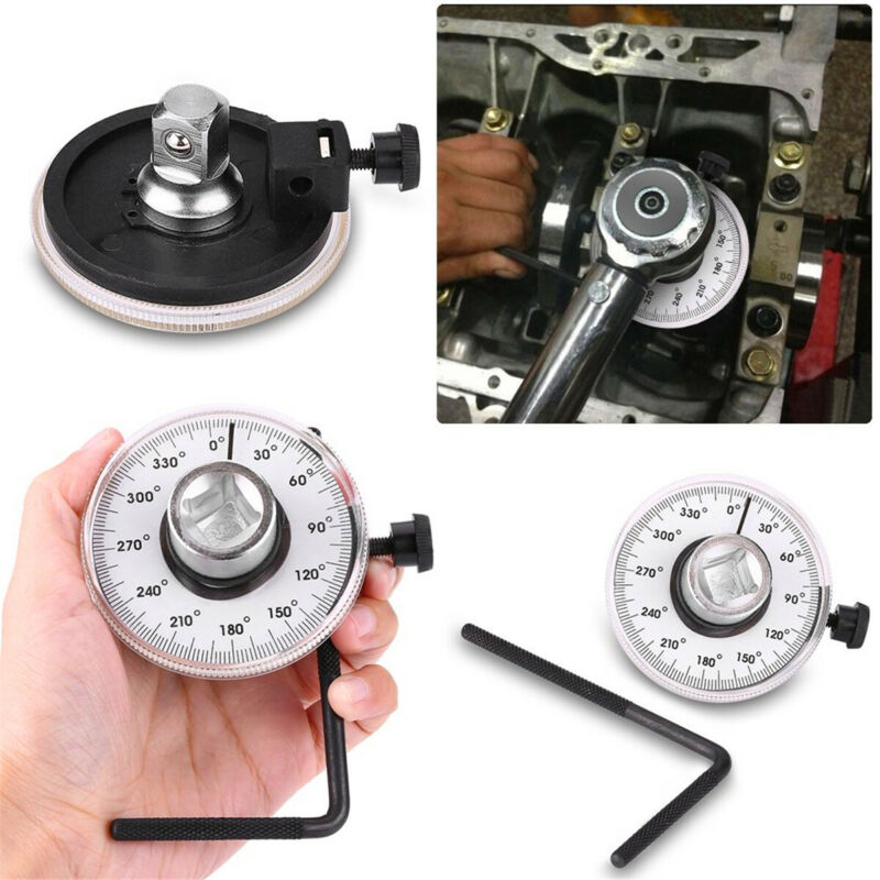 360 grader 1/2 " drev justerbar drejningsmoment vinkelmåler måler vinkel rotationsmåler værktøjsnøgle autoreparation kontrolmåler  sk1049