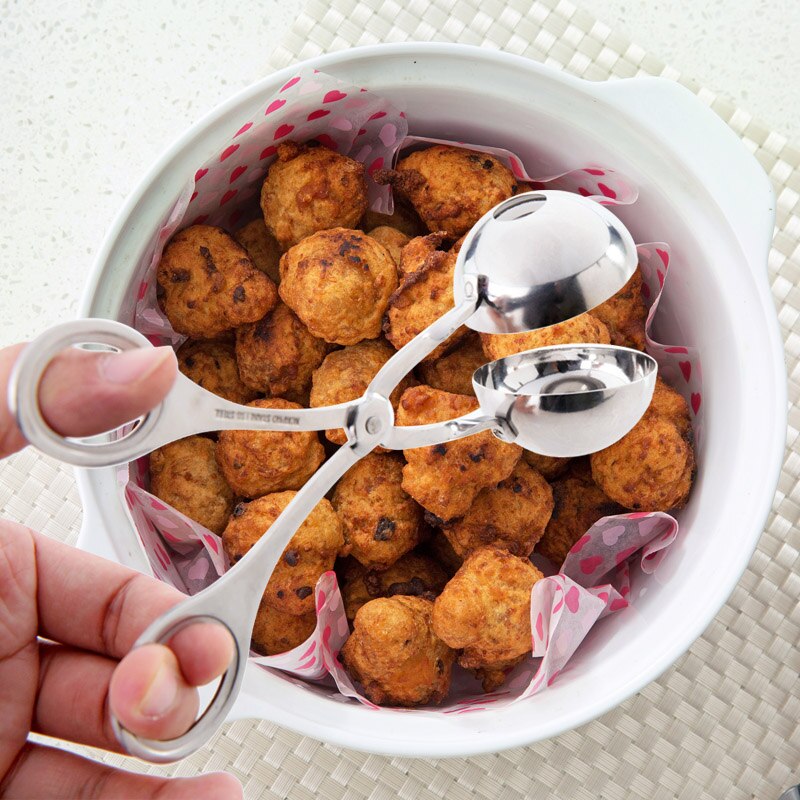 Tuuth köttbullsmakare rostfritt stål kött & fjäderfäverktyg diy fisk köttbollmakare köttbullar formverktyg kökstillbehör
