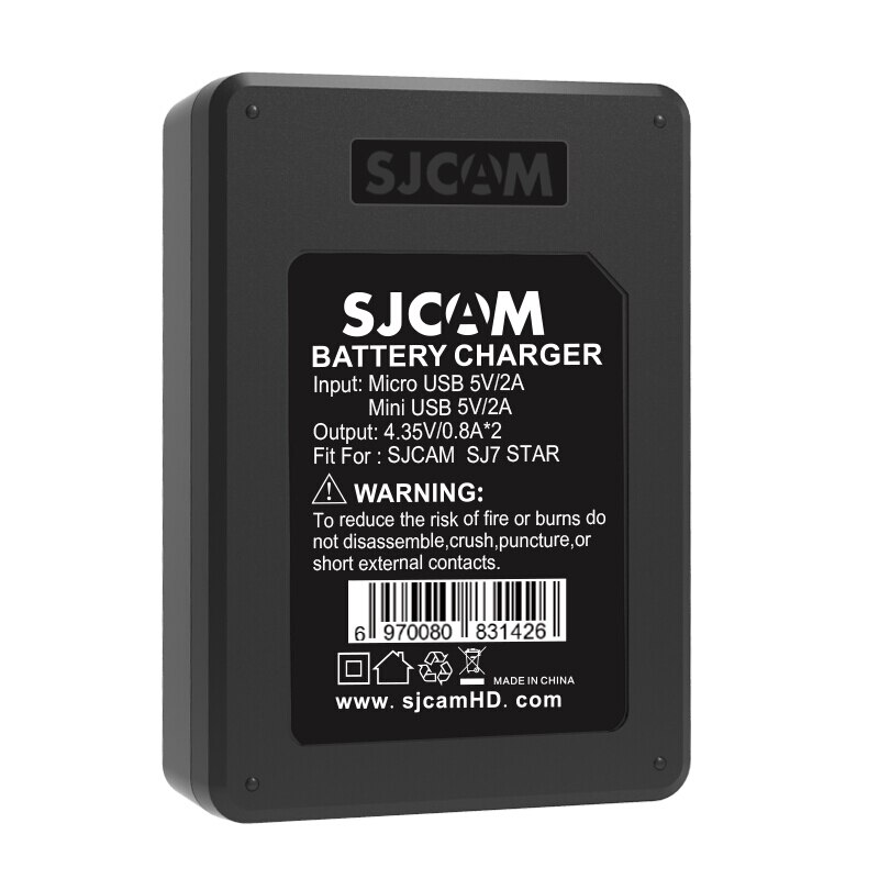 SJCAM SJ7 Stern Batterie Ladegerät Dual Slot Ladegerät für SJ7 4 karat Wifi Sport Aktion Kamera Zubehör