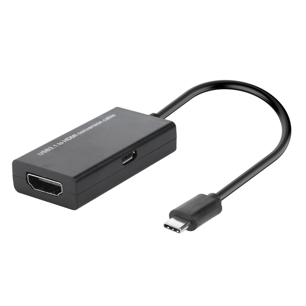 Convertidor de adaptador USB 3,1 tipo C a HDMI, convertidor hembra compatible con MHL móvil Android Tablet USB-C