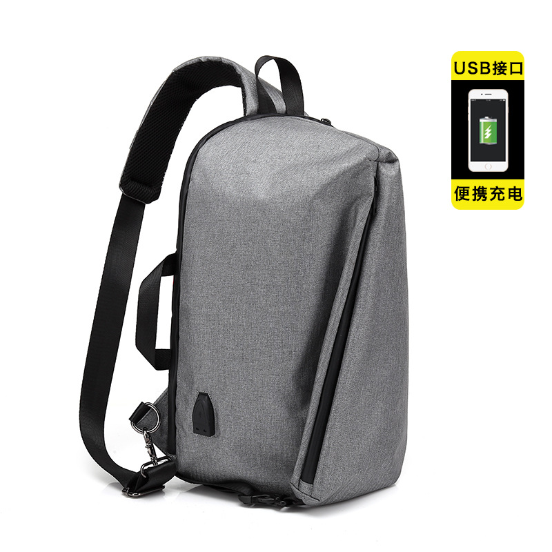 Koreaanse casual riding bag USB opladen sport rugzak borst bag modieuze reizen cross-body bag JIULIN