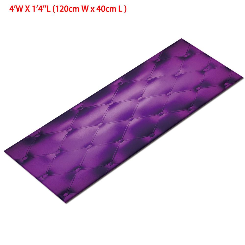 Alfombra con textura de cuero Morado para niños, tapete de terciopelo y cristal para el hogar, la sala de estar, WC, puerta de la cocina y el dormitorio: 120cm W x 40 cm L