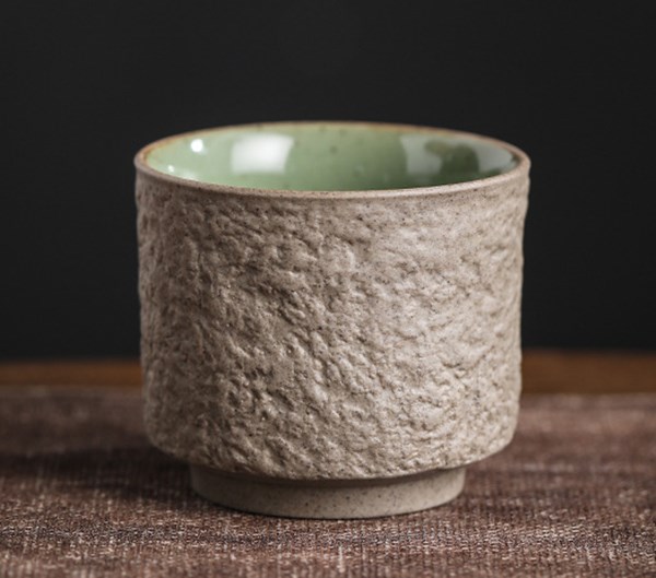 Vintage te skål japansk grov keramik tekop retro keramisk kontor mester kop til puer: -en