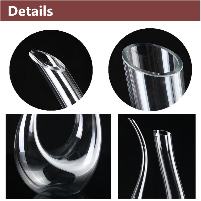 Crystal U-shaped 1500ml Wine Decanter Harp Swan Decanter Wine Separator Clear Wine Aerator Glass Wine Decanter Bottle