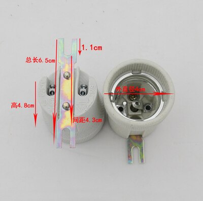 2pcs E27 Ceramic Lamp Cap Screw E40 Lamp Holder Pottery and Porcelain E14 Bases for Ceiling Lamp Retrofit: A Type E27 H48mm