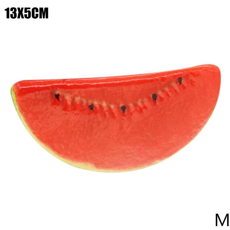 Plastic Simulation Artificial Fruits Watermelon Apple Banana Pear Decoration Peach Orange Lemon Mango Accessories Home Grap S6R7: Watermelon slices