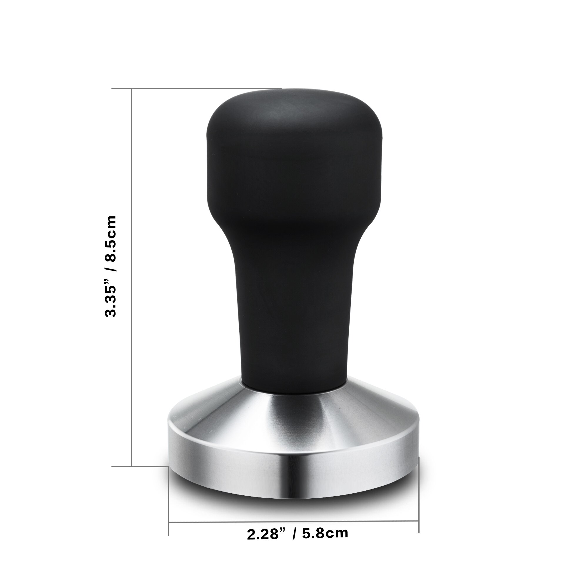 Coffee Calibrated Espresso Tamper 58mm With 100% Flat Stainless Steel Base Black Ergonomic Handle Coffee Tamper Press