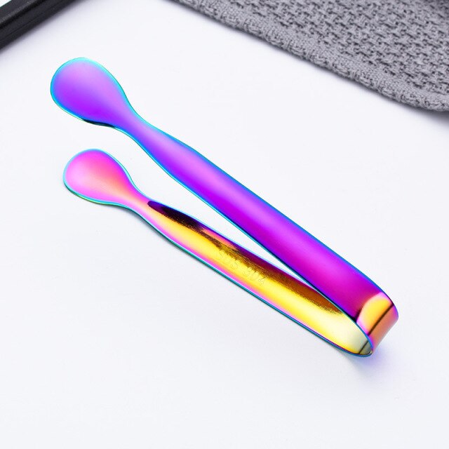 Multicolored Small Tongs Mini Sugar Tongs Mini Serving Tongs Small Kitchen Tongs For Tea Party Coffee Bar Utensilsice Ice Clip: Multicolor