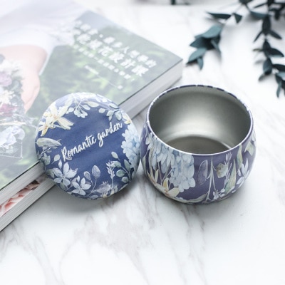 1set Candle Aromatherapy Iron Box Round shape DIY Candle Container Handmade Candle Material just box